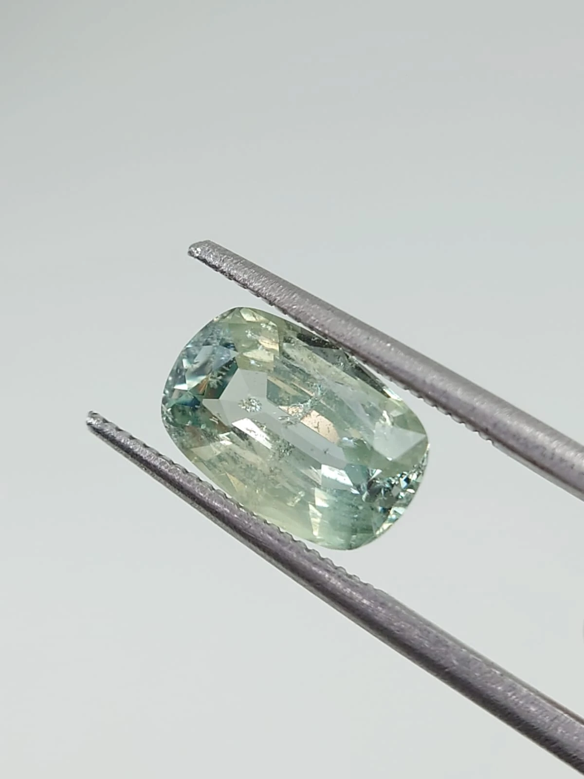 3ct Natural Cushion Faceted Sapphire from Nigeria — view 2